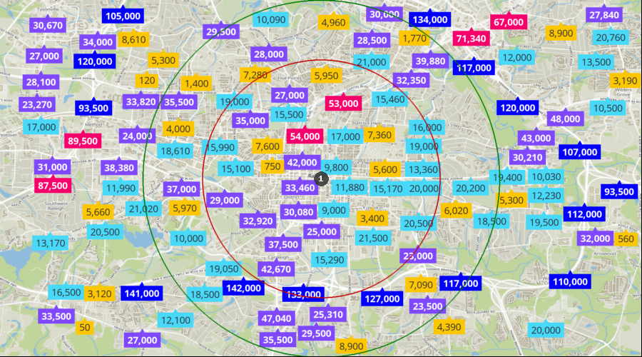 Raleigh, North Carolina - Daily Average Traffic Count